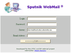 Web mail: Login screenshot